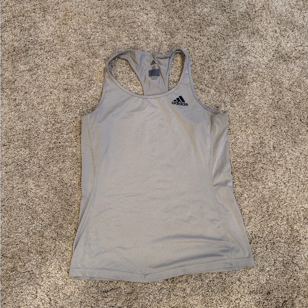 Adidas Women's Light Gray Racerback Tank Top
